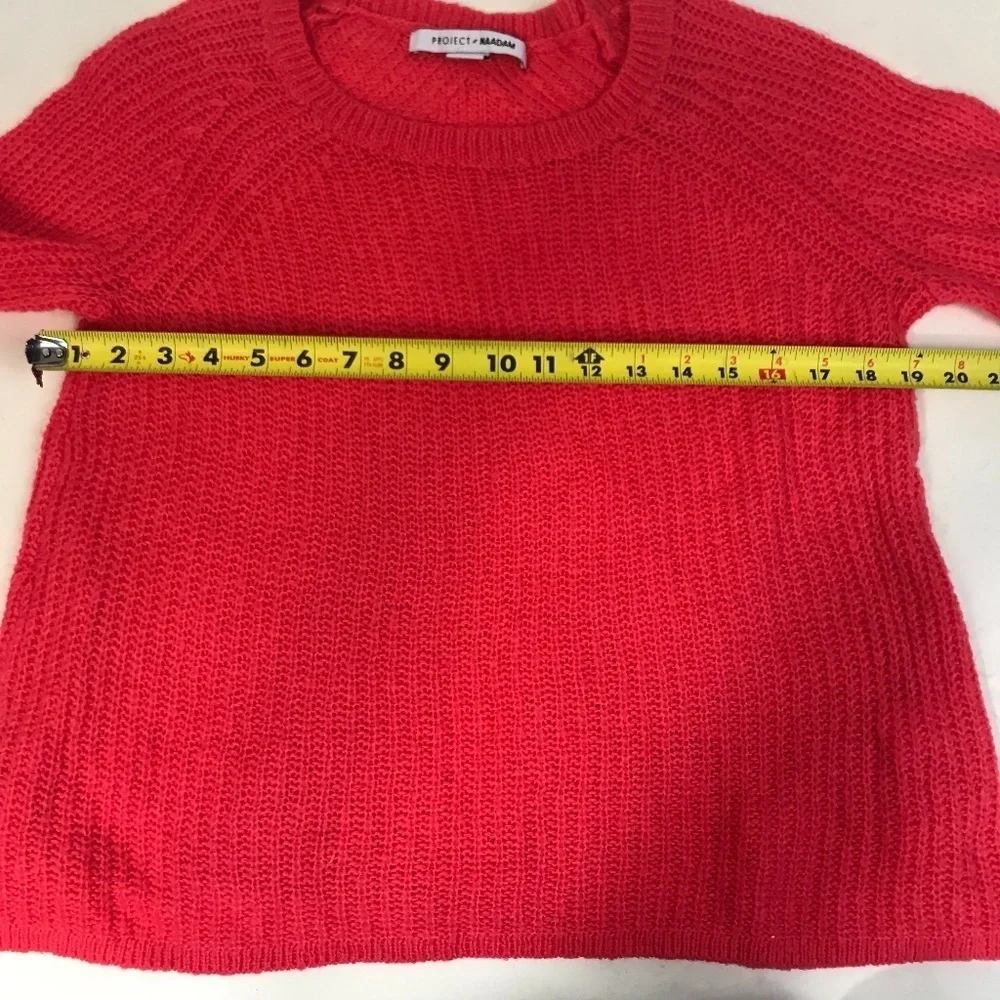 Project Naadam Open Knit Tied Bell Sleeve sweater